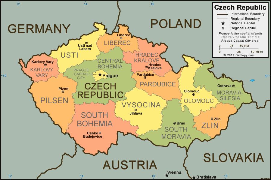 Karta Praga I Susjednih Zemalja 